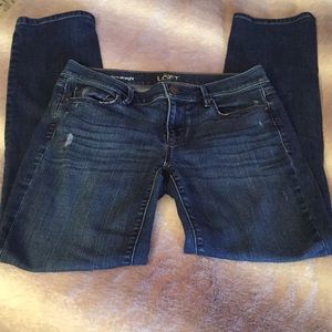 Loft Straight Leg Distressed Jeans